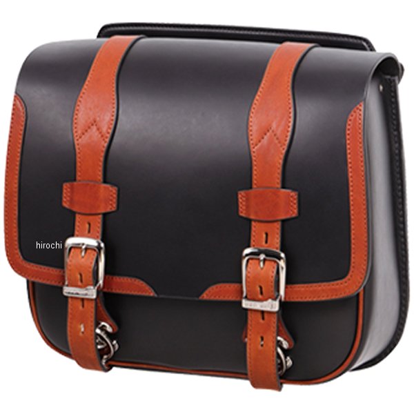 サドルバッグ 黒/キャメル