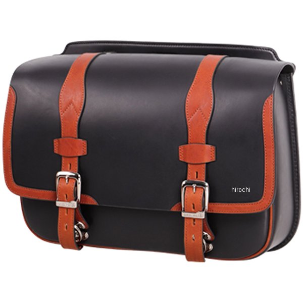 サドルバッグ 黒/キャメル