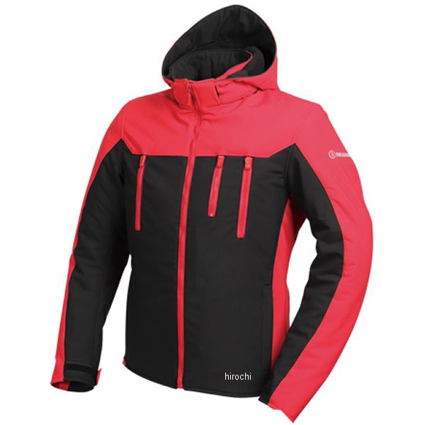 ソフトシェルフード付ジャケット 赤/黒 Sサイズ