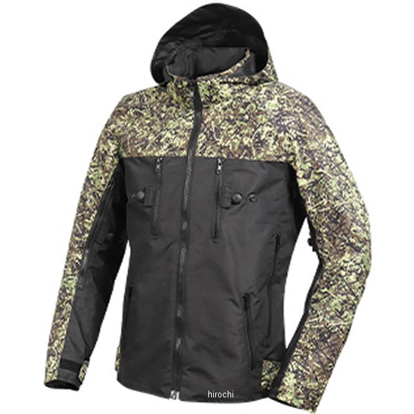 テキスタイルフード付ジャケット 黒/カモ 2XLサイズ