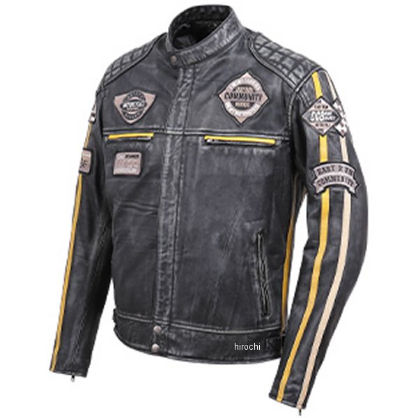 シープレザージャケット 黒/イエロー Mサイズ