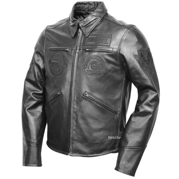 レザーシャツカラージャケット 黒 Lサイズ