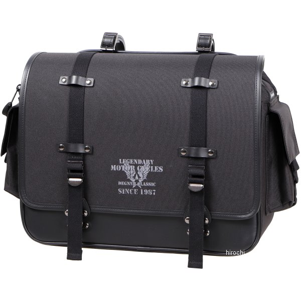 ミリタリーテイストテキスタイルサドルバッグ 黒