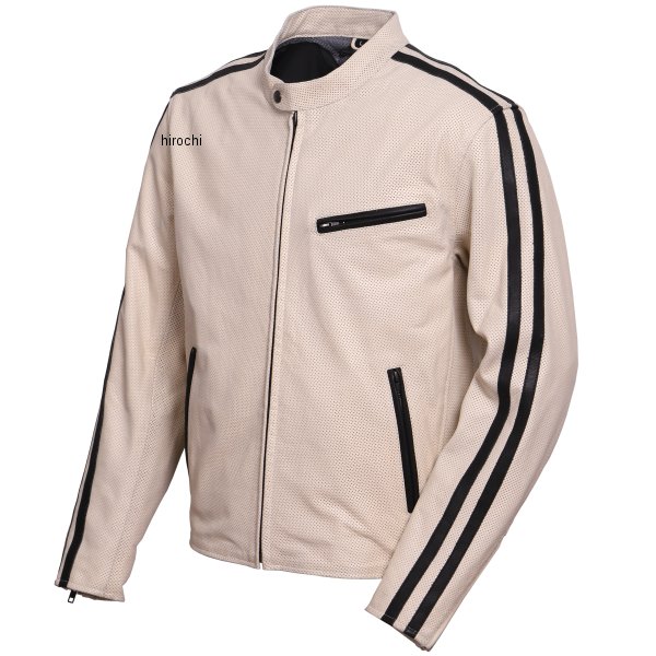 メッシュレザージャケット アイボリー XLサイズ