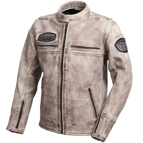 レザーヴィンテージジャケット アイボリー Mサイズ