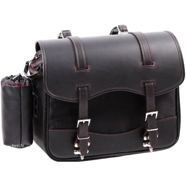 ナイロンサドルバッグ 黒/赤