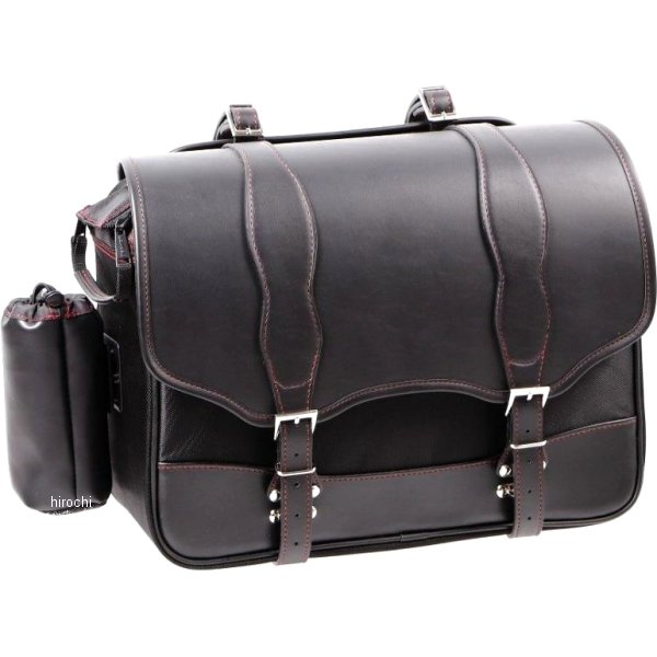 ナイロンサドルバッグ 黒/赤