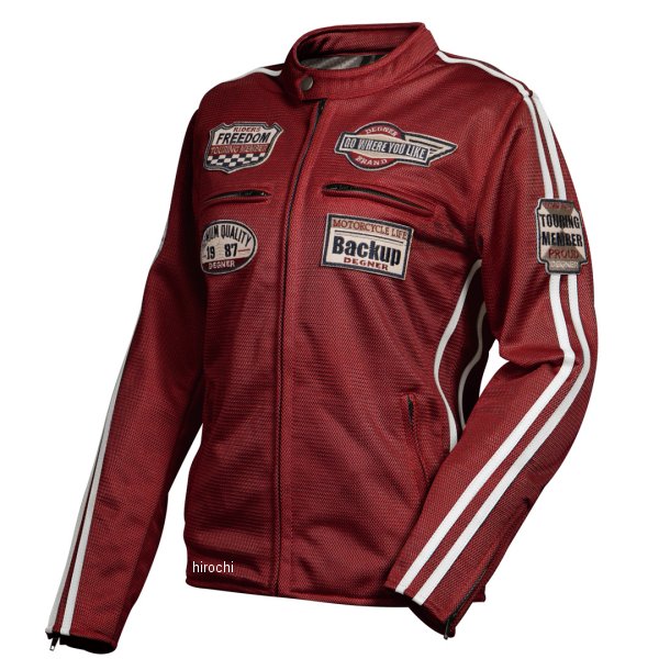 春夏モデル テキスタイルメッシュジャケット レディース 赤 Mサイズ