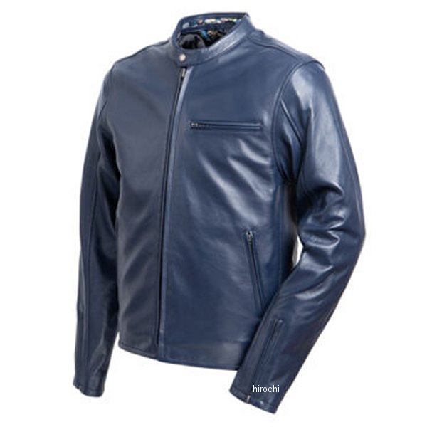 春夏モデル 金襴レザージャケット ネイビー/鉄流水雪輪 Lサイズ