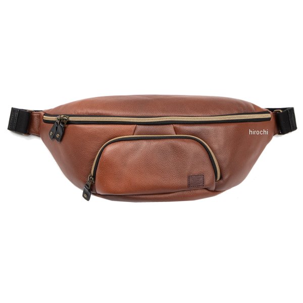 レザーウエストバッグ ブラウン