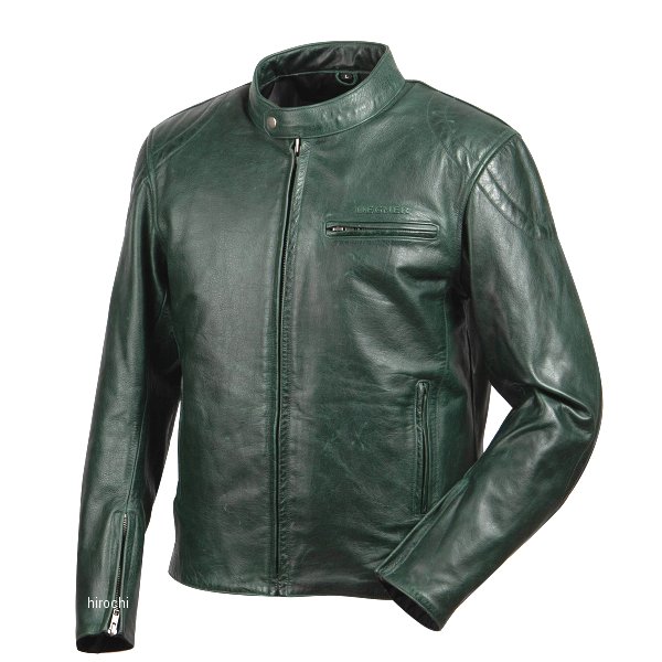 2025年秋冬モデル レザージャケット グリーン Lサイズ