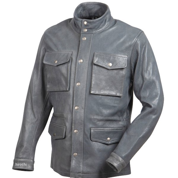 2025年秋冬モデル ミドル丈レザージャケット グレー Mサイズ