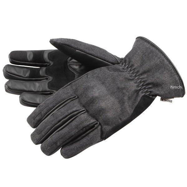 2025年秋冬モデル レザーAAAデニムグローブ ブラック/ブラック XLサイズ