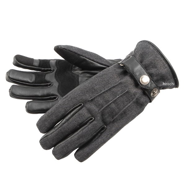 2025年秋冬モデル レザーAAAデニムグローブ ブラック/ブラック Mサイズ