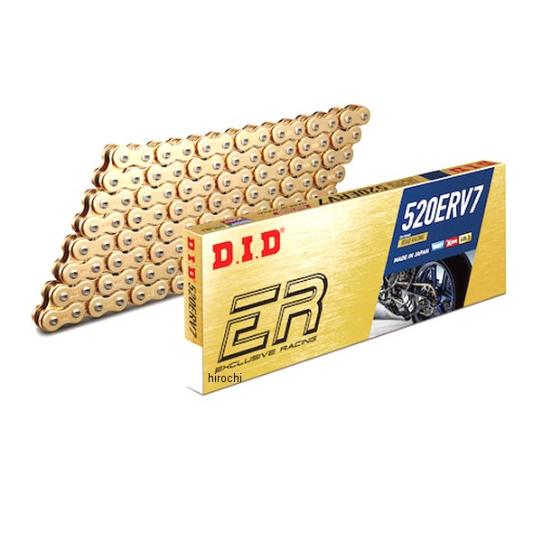 チェーン 520ERV7-150L ZJ カシメ ゴールド