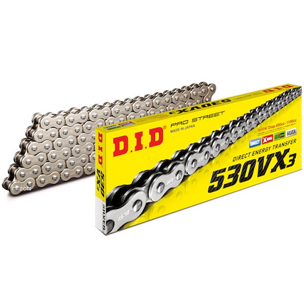 チェーン 530VX3 VXシリーズ Xリング シルバー 112L クリップ