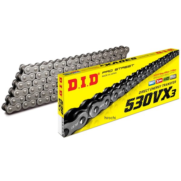 チェーン 530VX3 VXシリーズ Xリング スチール 90L FB 軽圧入クリップ