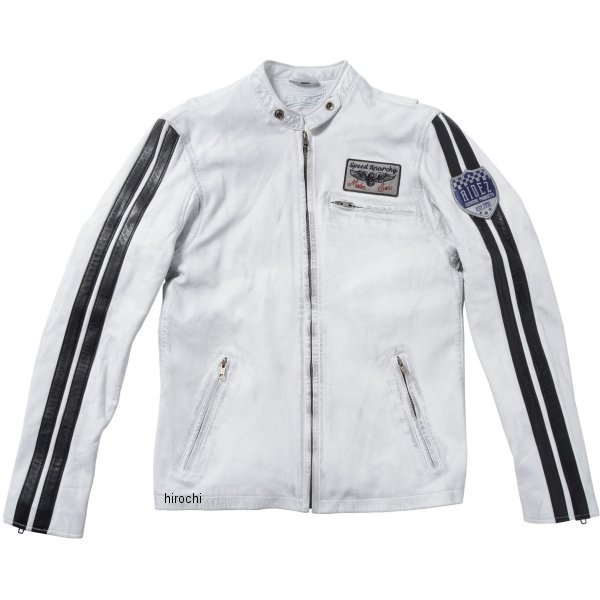 ライダースジャケット 白/黒 Lサイズ