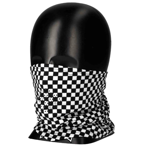 ネックウォーマー ブラック/ホワイトチェック フリーサイズ