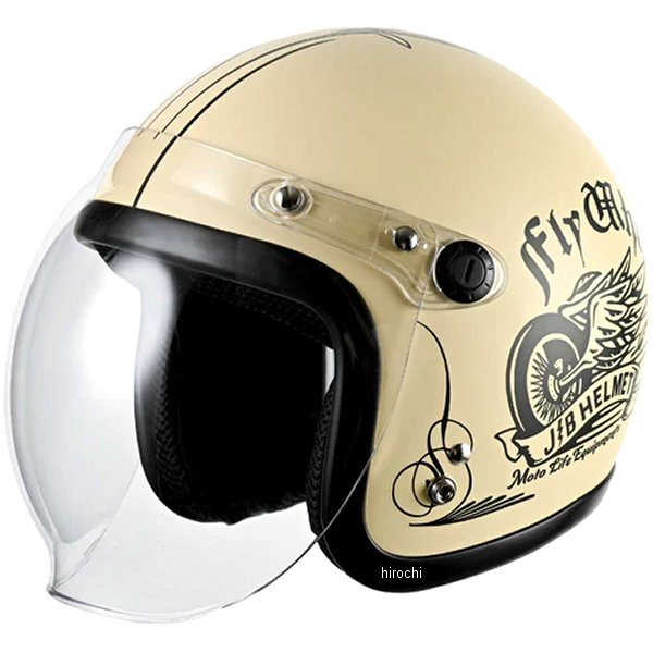 ジェットヘルメット JB FLYWHEEL アイボリー 57-60cm未満