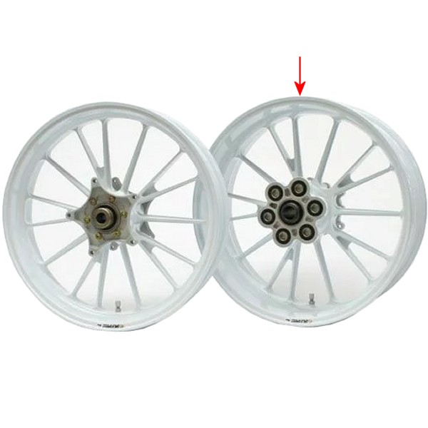 リアホイール TYPE-S 600-17 98年-02年 CB1300SF 、X-4、X-4 LD 白 ガラスコート