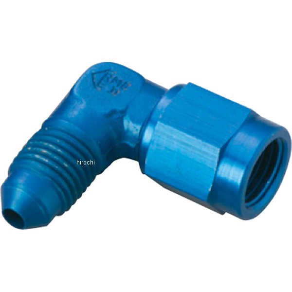 グッドリッジ ビルドアライン #3 フィッティングアダプター90°アルミ 青