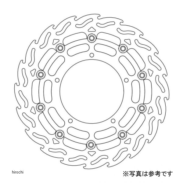 フロント フレイム ステンローター ブラックインナー φ320/左 09年-17年 V-MAX1700