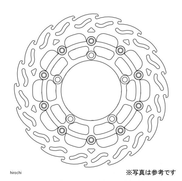 フロント フレイム ステンローター ブラックインナー φ310/左 14年-17年 GSX1300R