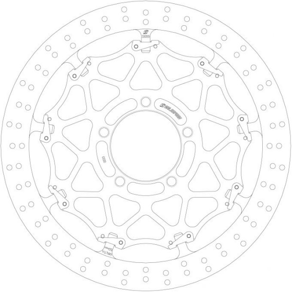 クロスロック ディスクローター φ330 フロント 左 16年-20年 ZX-10R(SE、RR不可)