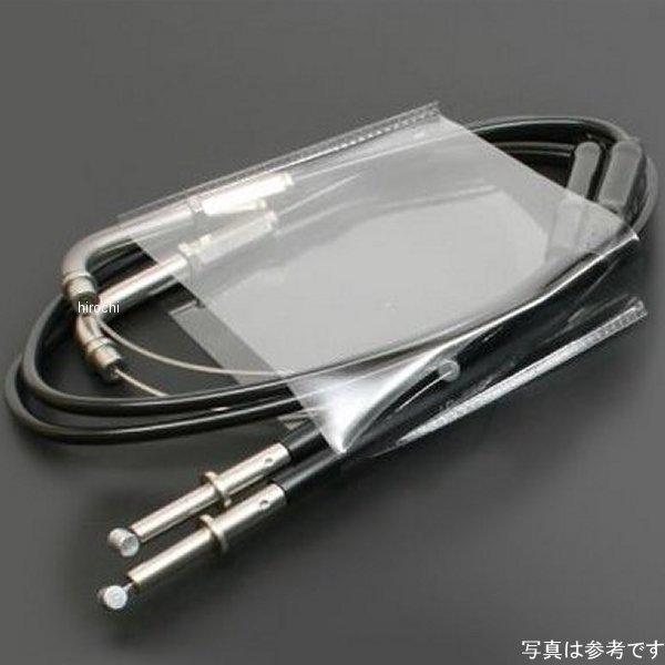 専用スロットルワイヤー[T-EVO ステン金具/アウターBLK スエージング加工] NINJA250 18-19/NINJA400 18-19 (引き側)