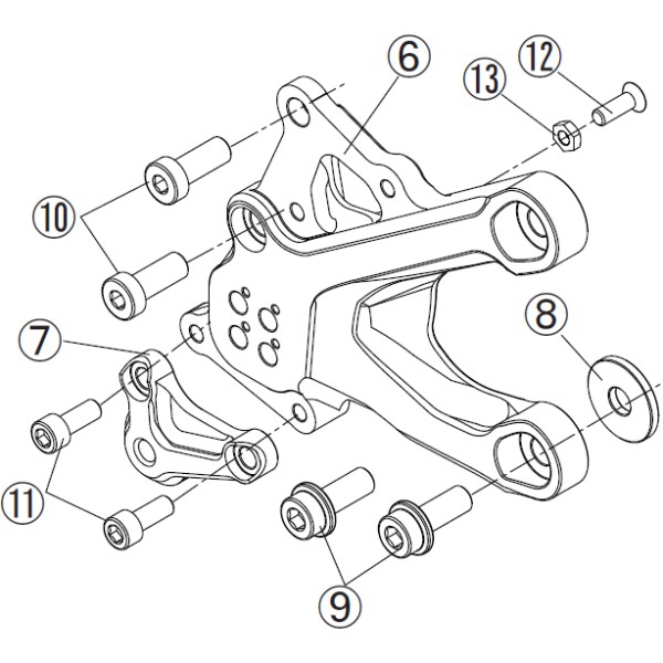 リペア FCK7002S用 メインプレート 右 シルバー