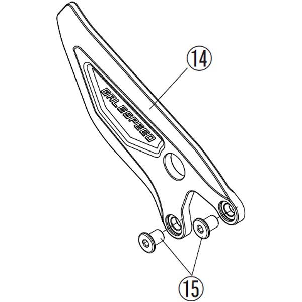 リペア FCK7002B用 ヒールプレート 右 黒