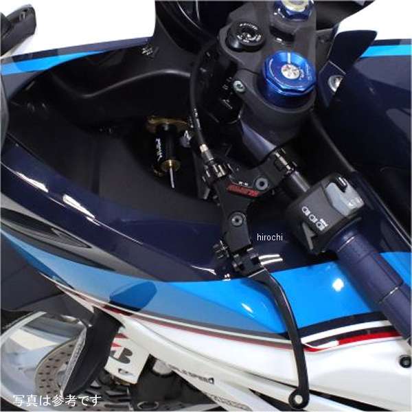 CNCステアリングダンパーステーセット 75mm/TYPE-3 黒正ピロ