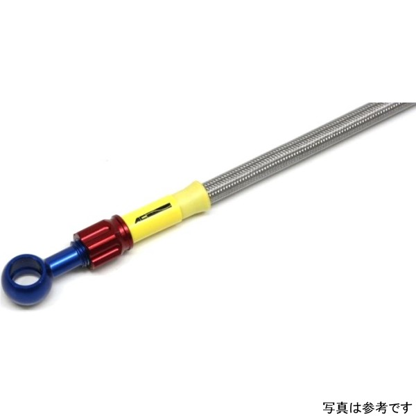 フロント ブレーキホース アルミ 18年-19年 CB400SB(ABS) 青/赤