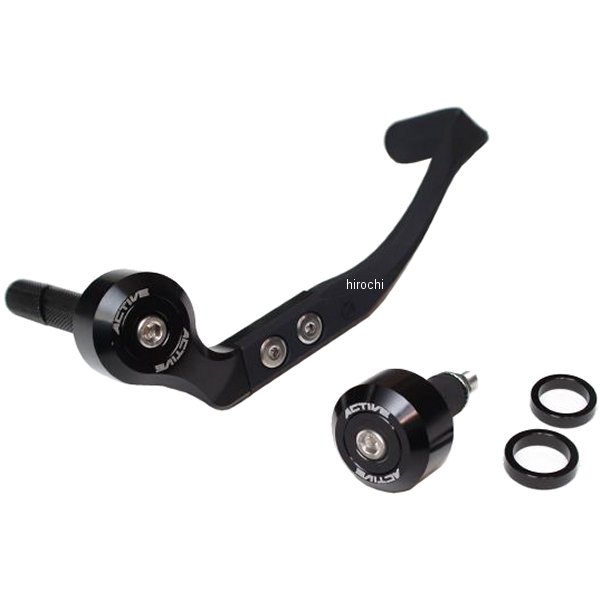 ブレーキレバーガード&バーエンドフルセット ハンドル内径φ13.5-φ15.25用  黒