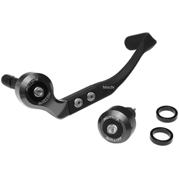 ブレーキレバーガード&バーエンドフルセット ハンドル内径φ13.5-φ15.25用  ガンメタリック