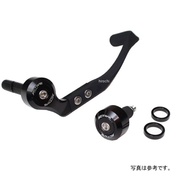 ブレーキレバーガード&バーエンドフルセット ハンドル内径φ18.0-φ19.4用  黒