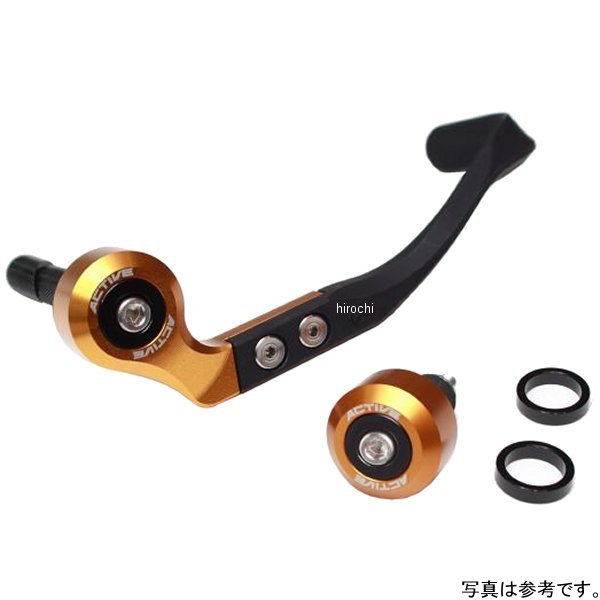 ブレーキレバーガード&バーエンドフルセット ハンドル内径φ18.0-φ19.4用  ゴールド