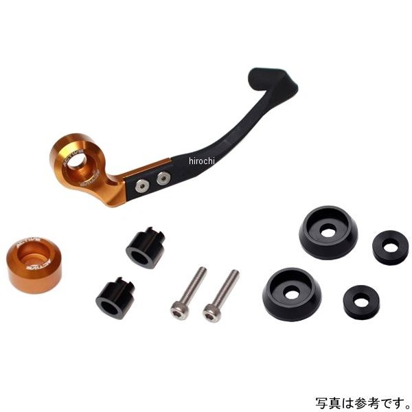 ブレーキレバーガード&バーエンドフルセット 取付け部 M8用  ゴールド