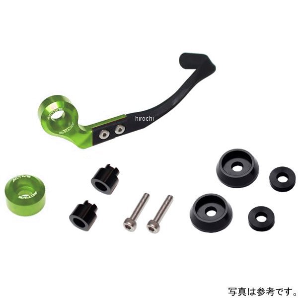 ブレーキレバーガード&バーエンドフルセット 取付け部 M8用  グリーン
