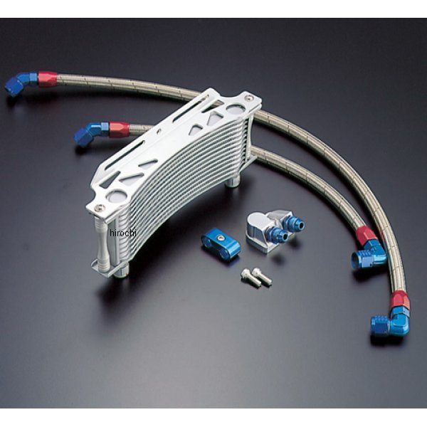 オイルクーラーキット ラウンド #8 9-13R  GPZ1100F、Z1100GP シルバー