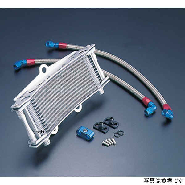 オイルクーラーキット ラウンド #6 9-13R  ゼファー400、ゼファーX/750/ZR-7 シルバー