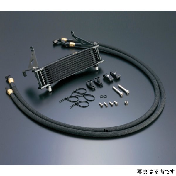 オイルクーラーキット サーモ対応 サイド廻し/ラウンド #6 9-10R  CBR400F ブラック仕様