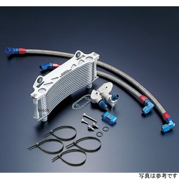 オイルクーラーキット サーモ対応 サイド廻し/ラウンド #8 9-10R 93年  GSX1100S シルバー