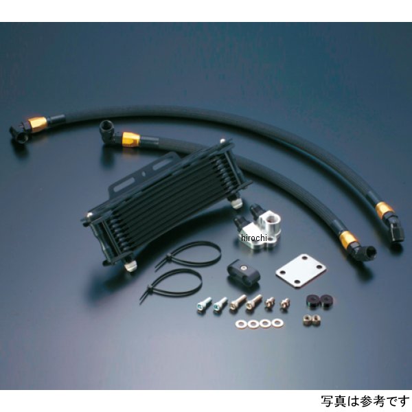 オイルクーラーキット サーモ対応 サイド廻し/ラウンド #8 9-10R  Z1000R、Z1000J ブラック仕様