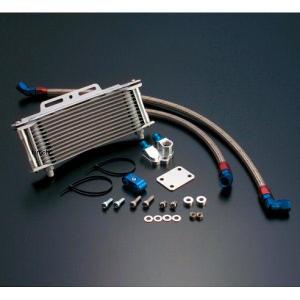オイルクーラーキット サーモ対応 サイド廻し/ラウンド #8 9-13R  Z1000R、Z1000J シルバー