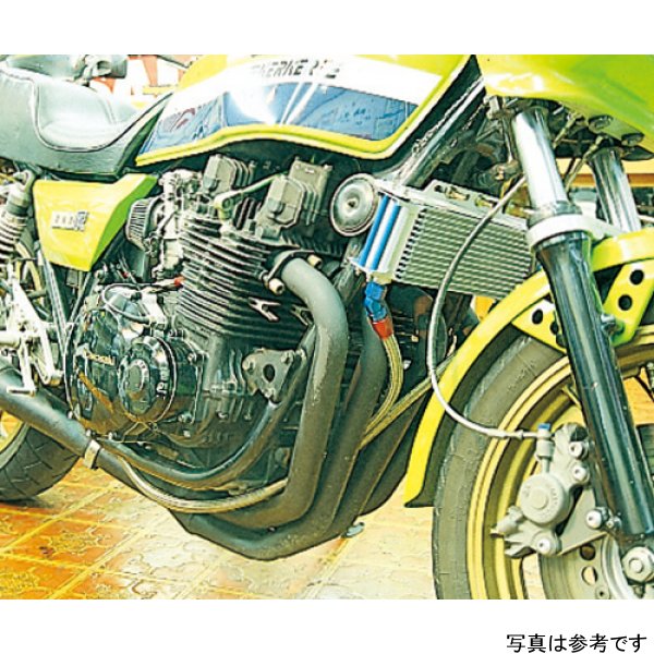 オイルクーラーキット サーモ対応 サイド廻し/ストレート #8 9-13R  Z1000R、Z1000J シルバー