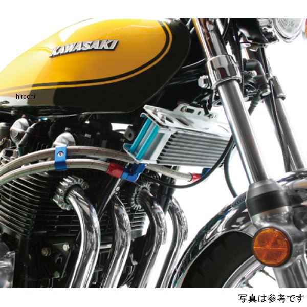 オイルクーラーキット サーモ対応 ストレート #8 9-13R  Z1、Z2、Z750FX-1、Z1000MK2 シルバー