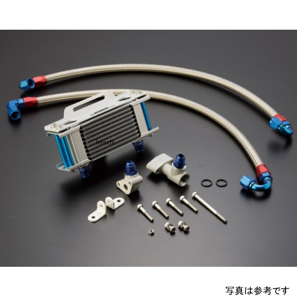 オイルクーラーキット上廻し前/ストレート #8 4.5-10R 耐熱ホースカバー Z1、Z2、Z750FX-1、Z1000MK2 シルバー(耐熱ホースカバー仕様)