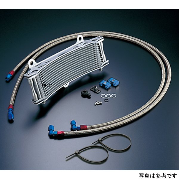 オイルクーラーキット サイド廻し/ラウンド #6 11-13R  ゼファー1100、ゼファー1100RS シルバー